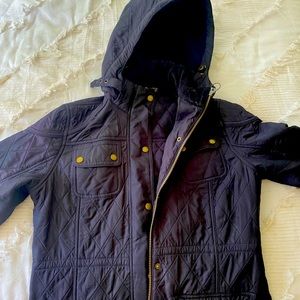 Navy barbour quilter anorak